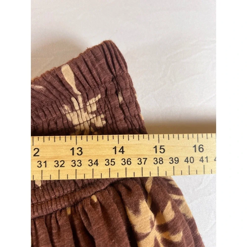 Torrid Womens‎ Mini Skirt Tiered Smocked Celestial Palm Tree Brown Size 0